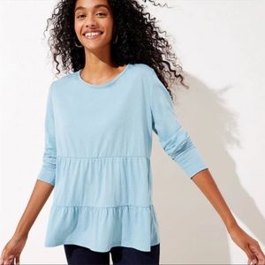 LOFT • Tiered Long Sleeve Tee